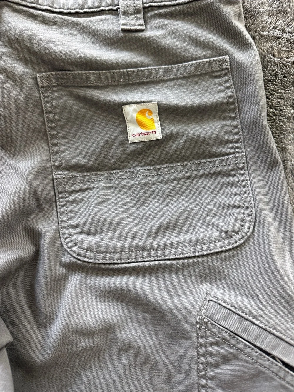 Carhartt Men's Gray Straight Cargo Pants